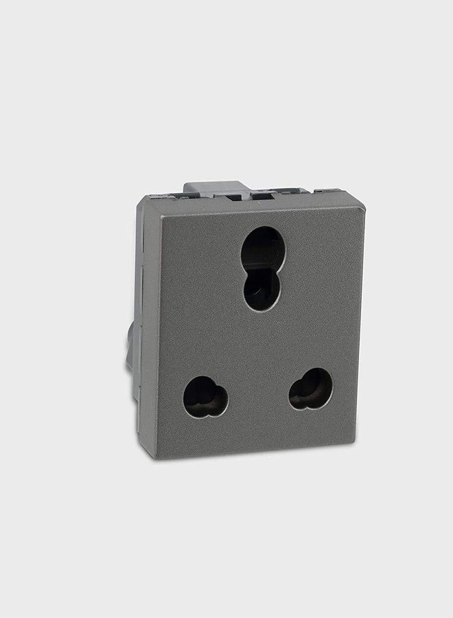 Legrand Arteor Indian Standard Socket, 6/16A (Magnesium, Pack of 1) - Image 2